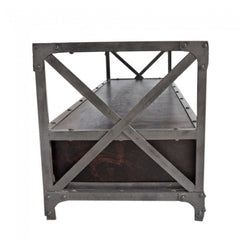 Angle Industrial Entertainment unit TV Stand Chocolate