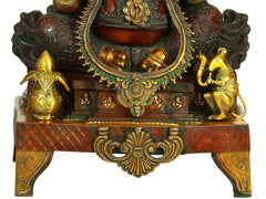 Indian Lord Ganesha Handmade Brass Statue