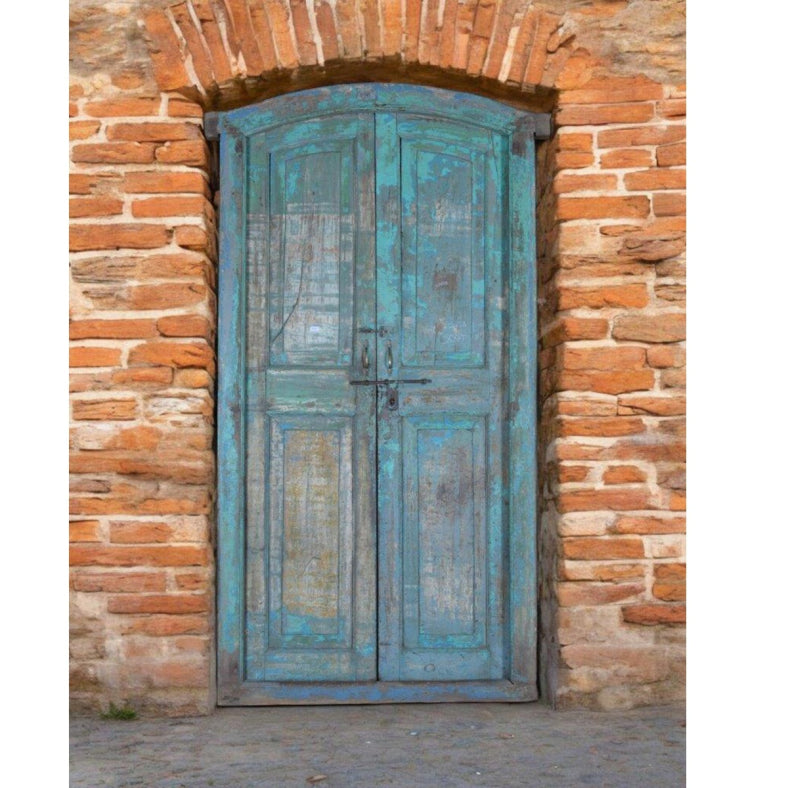 Indian Vintage Antique Hand Carved Reclaimed Teak Wood Door 90