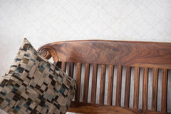 Indian Hand Carved Sheesham Wood Bench B3