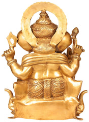 Indian Lord Ganesha Handmade Brass Statue