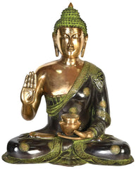 Indian Lord Buddha Tibetan Buddhist Buddha In Brass Statue