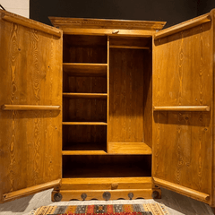 Indian Hand Carved Solid Wooden Cupboard Wardrobe D32