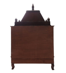 Medium Sized Handmade Sheesham Wood Home Temple In Brown