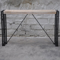 Barn wood Industrial Console Table