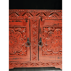 Mehrab Indian Hand Carved Solid Wood Bookshelf B30