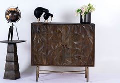 Kraft Bazaar Indian Mango Wood Hand Carved Sideboard