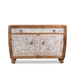 Kalah Hand Carved Solid Wooden Sideboard Buffet 76x114x40cm KLA0153  -  