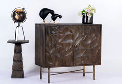 Kraft Bazaar Indian Mango Wood Hand Carved Sideboard