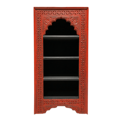 Mehrab Indian Hand Carved Solid Wood Bookshelf B31