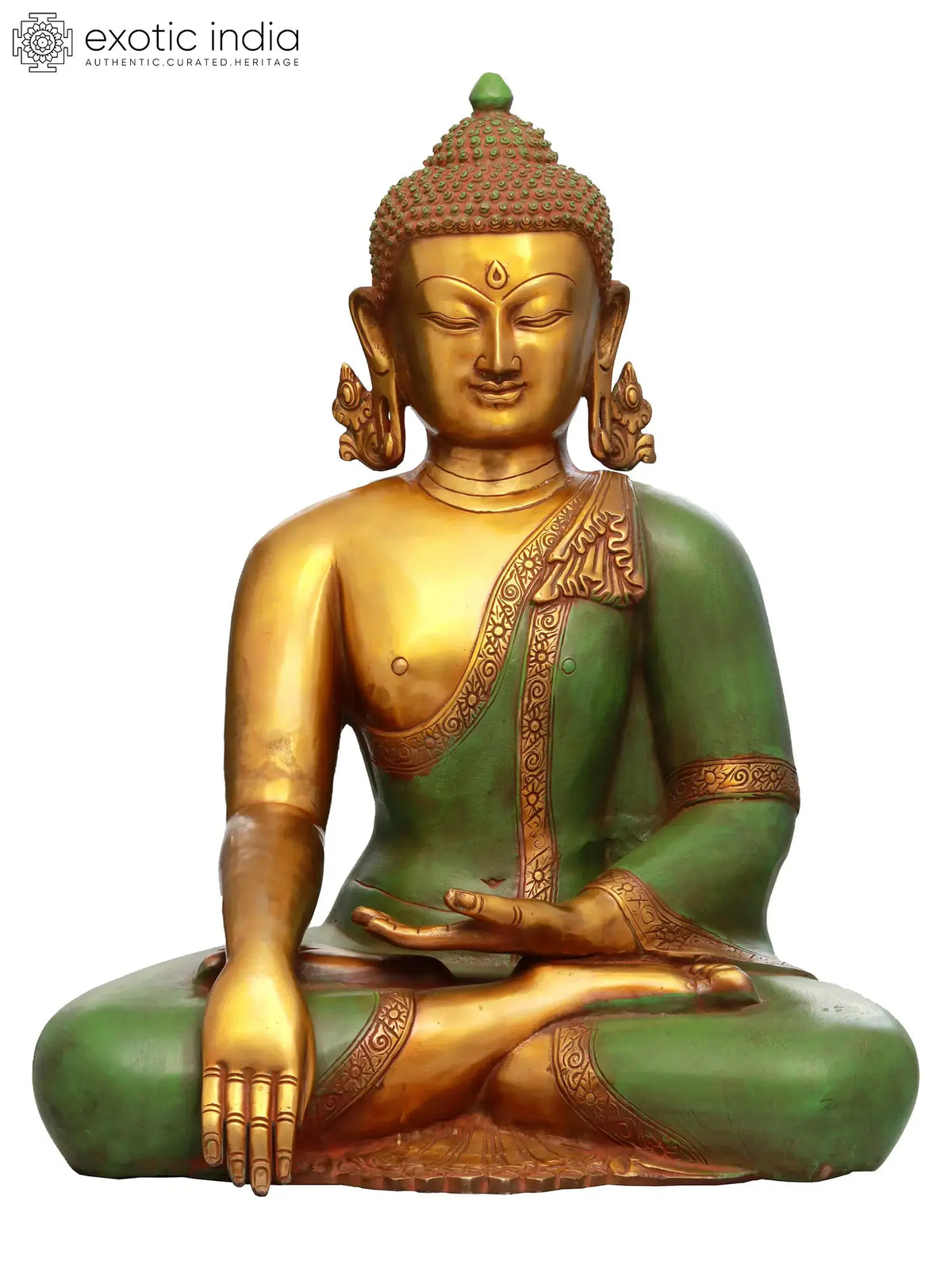 Indian Lord Buddha Tibetan Buddhist Buddha In Brass Statue