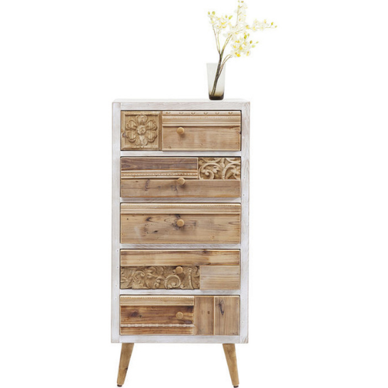 The Attic Duns Wooden Chest of Drawer White