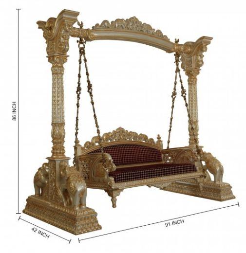 Indian Furniture Solid Hard Wood Swing Traditional Carving