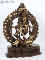 Indian Lord Nataraja Shiva Brass Statue