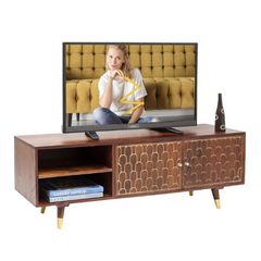 The Attic Antony TV Unit Cabinet Honey