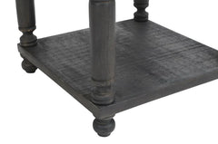 Handmade Indian Hand Carved Solid Hard Wood Arch End Table Grey