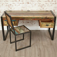 Aspen Reclaimed Wood Industrial Study Desk Hall Table 150cm