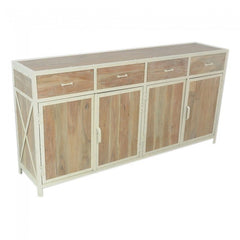 Angle Industrial French Sideboard Buffet White 180cm