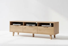 The Attic Hand Carved Mango Wood TV Unit Natural 73