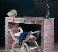 MAAYA Bone Inlay wooden 3 Drawers Hall Table Desk