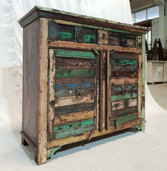 Reclaimed wood boat timber small Sideboard Buffet Cabinet 90x40x100cm