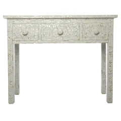 Maaya White Mother Of Pearl Hall Table