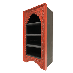 Mehrab Indian Hand Carved Solid Wood Bookshelf B31
