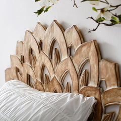 Hand Carved King Size Bed Headboard Bed Head H3