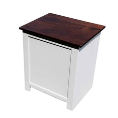 French Blanc Wooden Bedside Table