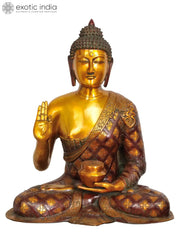 Indian Buddha Tibetan Buddhist Buddha In Brass Statue