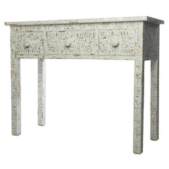 Maaya White Mother Of Pearl Hall Table