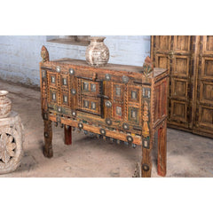 Rajasthan Hand carved Furniture Antique Solid Wood Damchiya Dark Finish