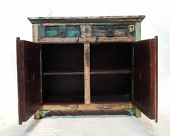 Reclaimed wood boat timber small Sideboard Buffet Cabinet 90x40x100cm