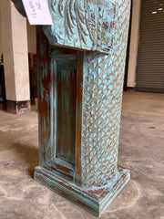 Antique Indian Hand Carved Solid Wood Console Hall Table
