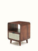 Rattan Elegance Series Mango Wood & Cane Bedside Table 77
