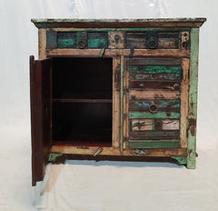 Reclaimed wood boat timber small Sideboard Buffet Cabinet 90x40x100cm