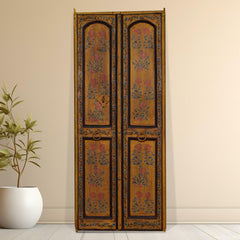 Mughal Hand Painted Reclaimed Wooden Door 17