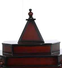 Large Sized Handmade Solid Wood Home Temple In Brown