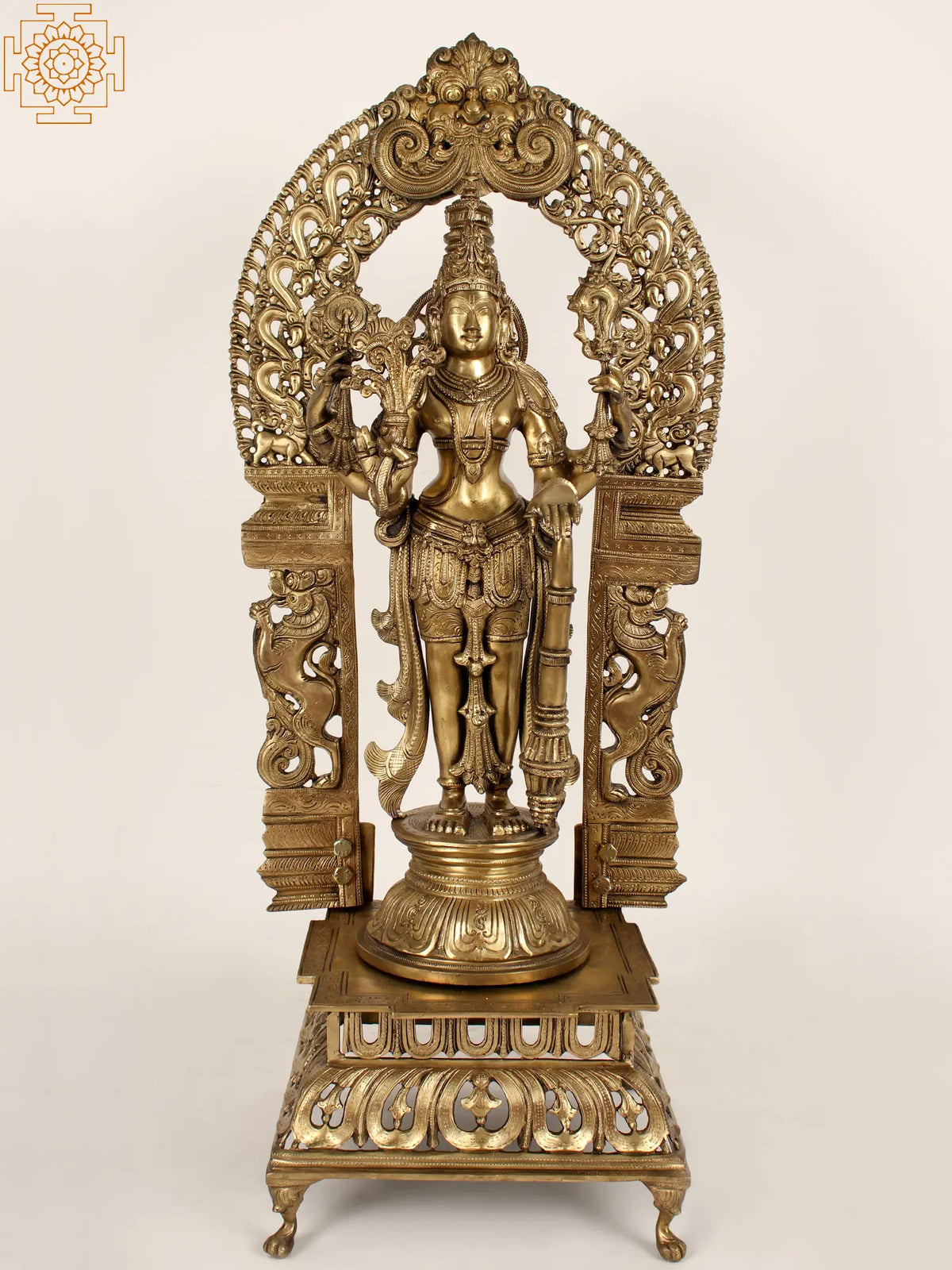 Indian Lord Vishnu Handmade Brass Statue