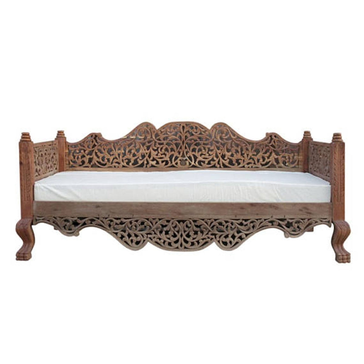 Mughal Garden Maharajah Indian Daybed Brown XL