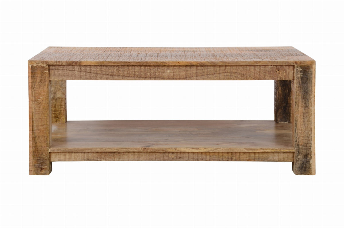 AVALON INDIAN WOODEN ZEN MANGO RUSTIC COFFEE TABLE