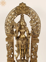Indian Lord Vishnu Handmade Brass Statue