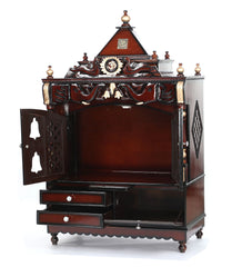 Sheesham Wood Handmade Mandir Home Temple In Brown