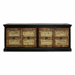 Indian Antique Old Door Rustic Solid Wood Sideboard