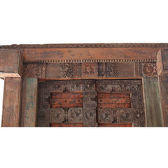 Indian Vintage Antique Hand Carved Reclaimed Teak Wood Door 94