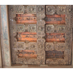 Indian Vintage Antique Hand Carved Reclaimed Teak Wood Door 94