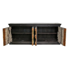 Indian Antique Old Door Rustic Solid Wood Sideboard