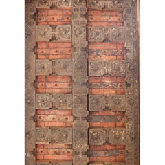 Indian Vintage Antique Hand Carved Reclaimed Teak Wood Door 94