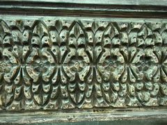 Antique Vintage Indian Hand Carved Solid Wood Console Hall Table