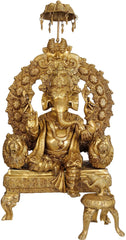 Indian Lord Ganesha Handmade Brass Statue